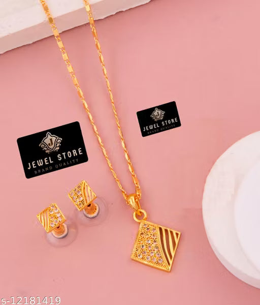 Combo: Pendant chain, earrings & 2 rings Size: 18" chain, adjustable & size-17 rings