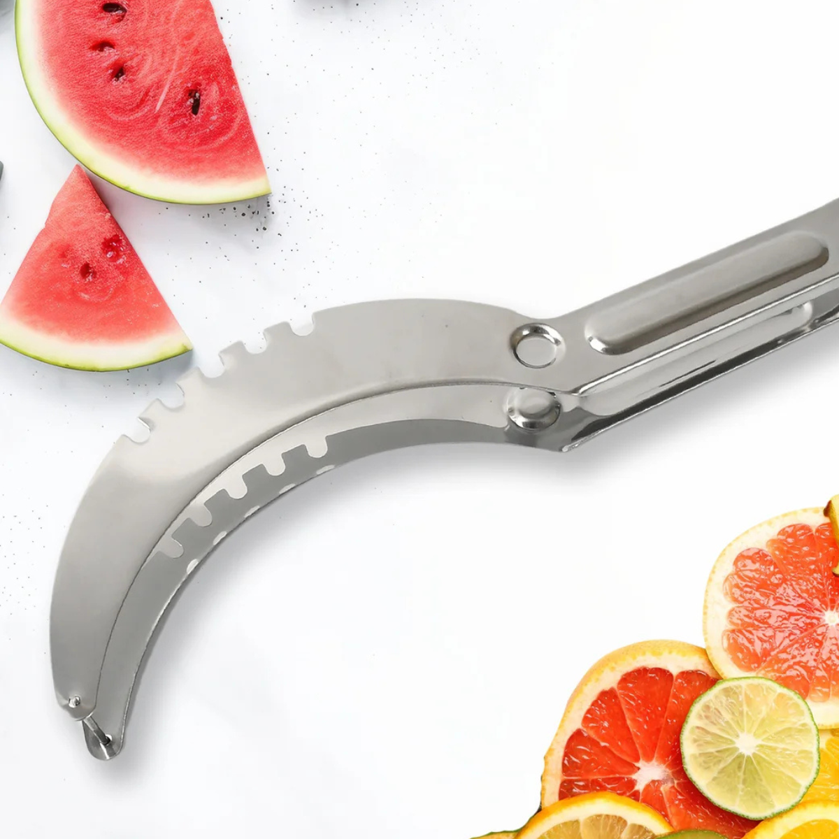 Stainless Steel Watermelon Slicer 3-in-1 Fruit Cutter & Corer