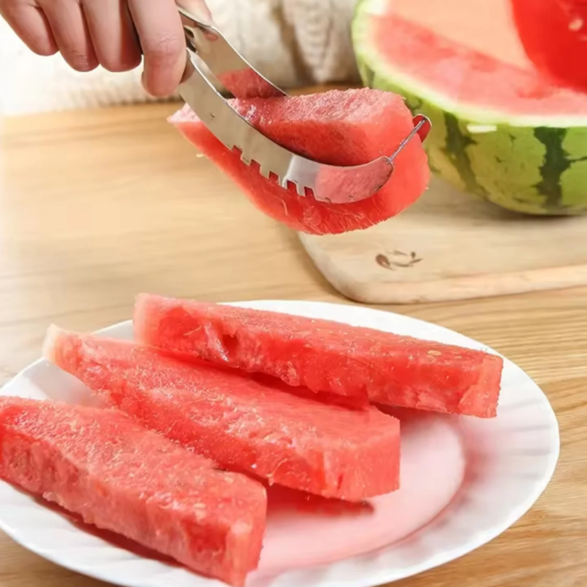 Stainless Steel Watermelon Slicer 3-in-1 Fruit Cutter & Corer