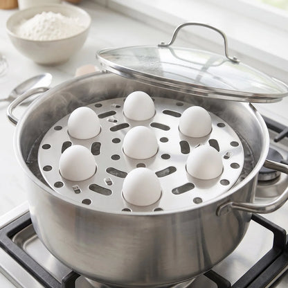 Stainless Steel Folding Trivet Round Egg Steamer Rack