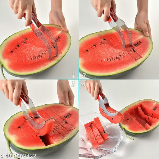 Stainless Steel Watermelon Slicer 3-in-1 Fruit Cutter & Corer