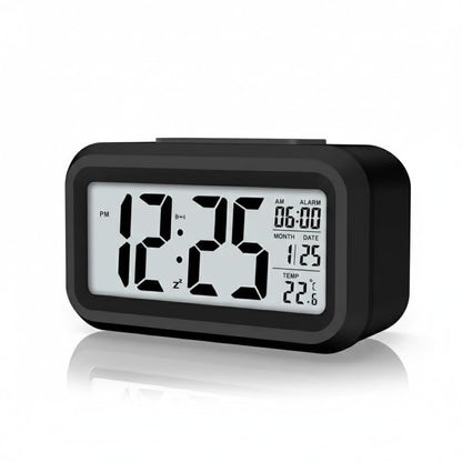 Digital Alarm Clock with LCD Display Temperature (Black)