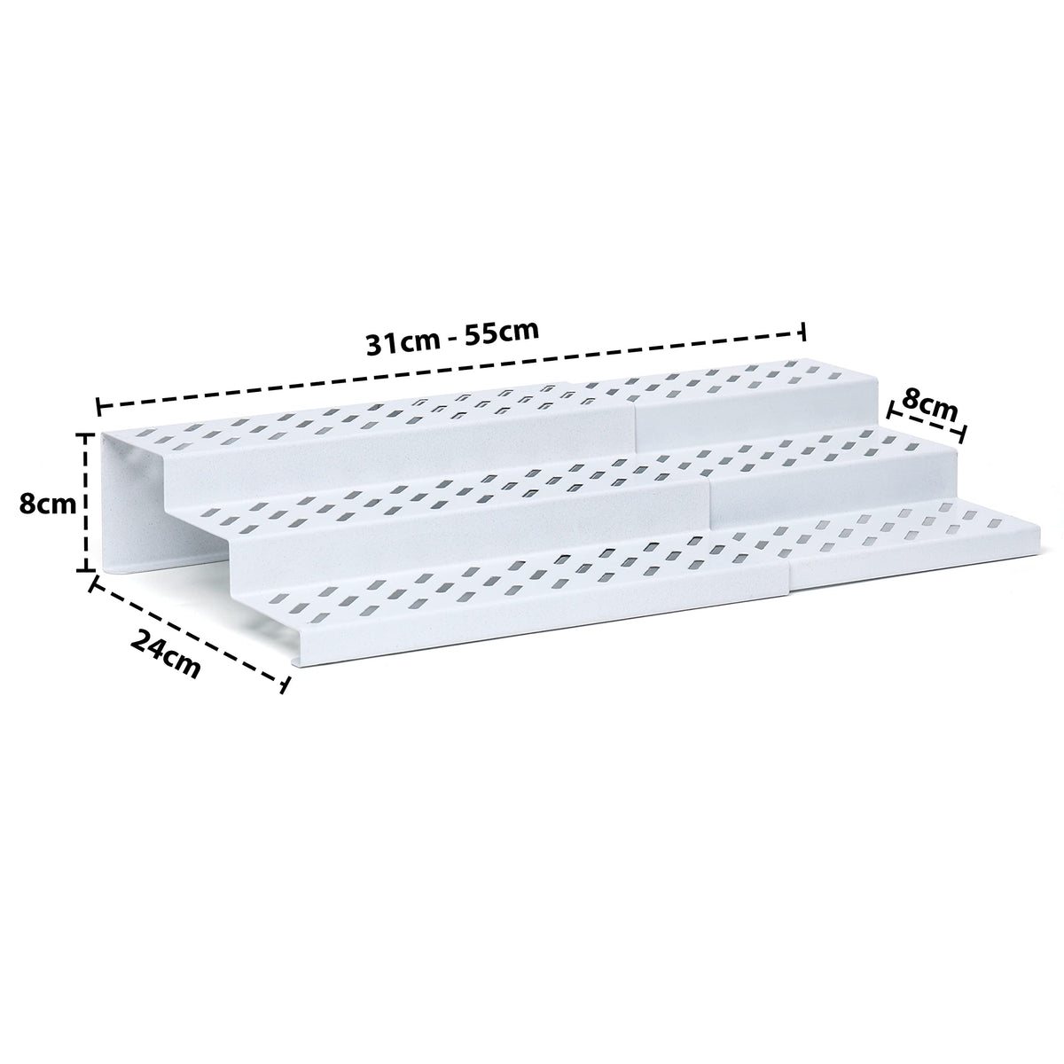 Livzing 3 Tier Expandable Spice Rack - Metal Countertop Display Shelf