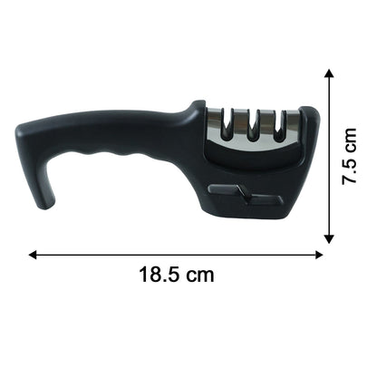 Three Stage Manual Knife Sharpener With Ergonomic Handle For Kitchen Use (1 Pc)