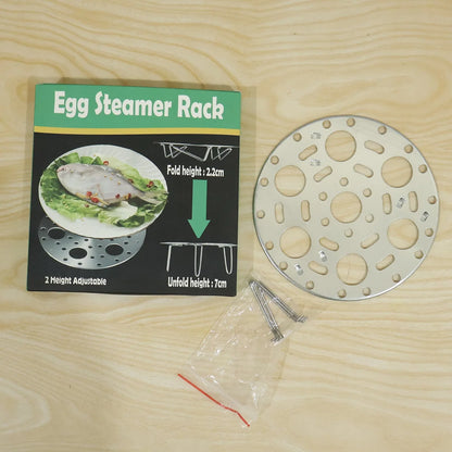 Stainless Steel Folding Trivet Round Egg Steamer Rack
