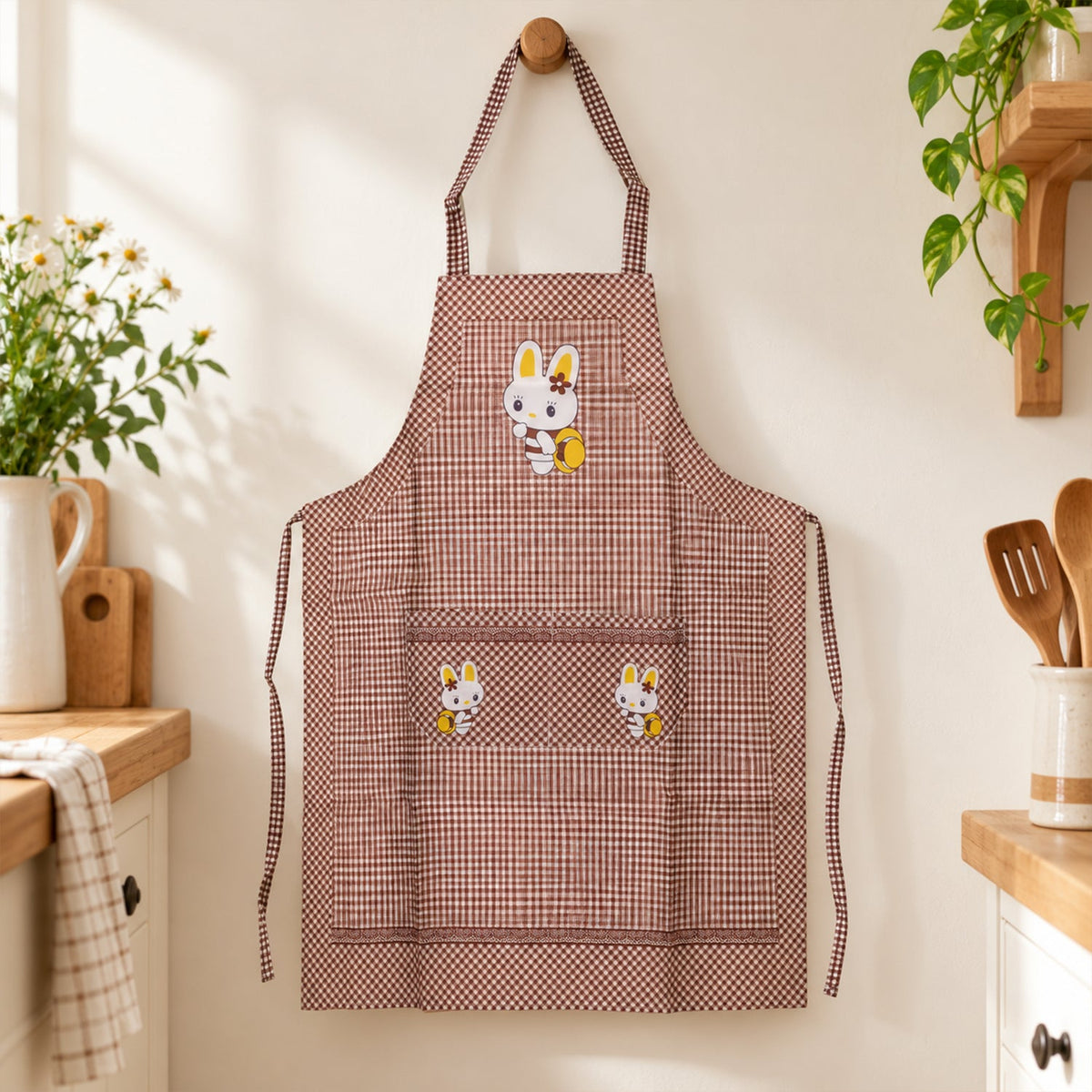 Kids Cartoon Kitchen Cooking Apron With Front Pockets (1 Pc 71 X 57 Cm)