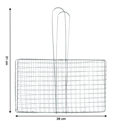 Heavy-duty Stainless-steel Barbecue Grill Basket (1 Pc)