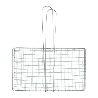 Heavy-duty Stainless-steel Barbecue Grill Basket (1 Pc)