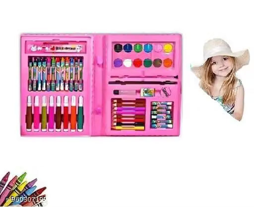 Art And Craft Color Kit (Crayons Water Color Sketch Pens) - 42 Pcs